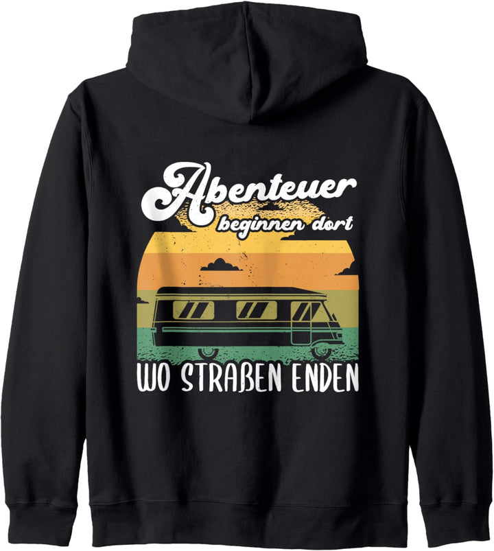 Wohnmobil Camping Abenteuer Spruch Kapuzenjacke