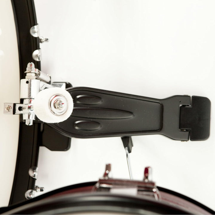 Fame Kiddyset 5 PC Junior Drumset Red, Kinderschlagzeug mit Bass Drum, Toms, Snare, Hardware und Hoc