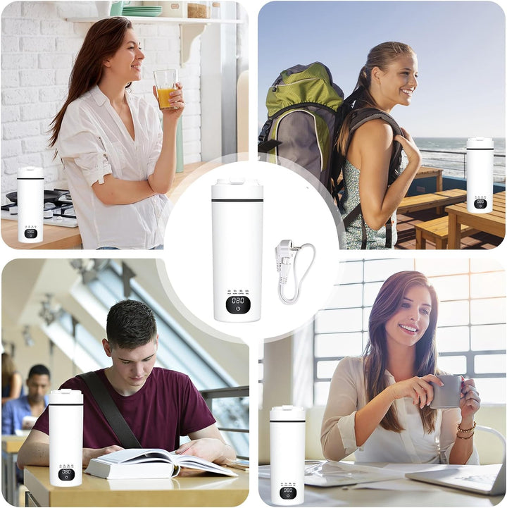 Reisewasserkocher Klein 450ml, Reise Wasserkocher Klein mit 4 Temperaturstufen, Mini Wasserkocher Tr