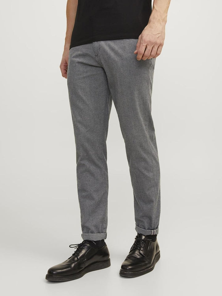 JACK & JONES Male Chino Hose Slim Fit Chino Hose 34W / 32L Drizzle, 34W / 32L Drizzle