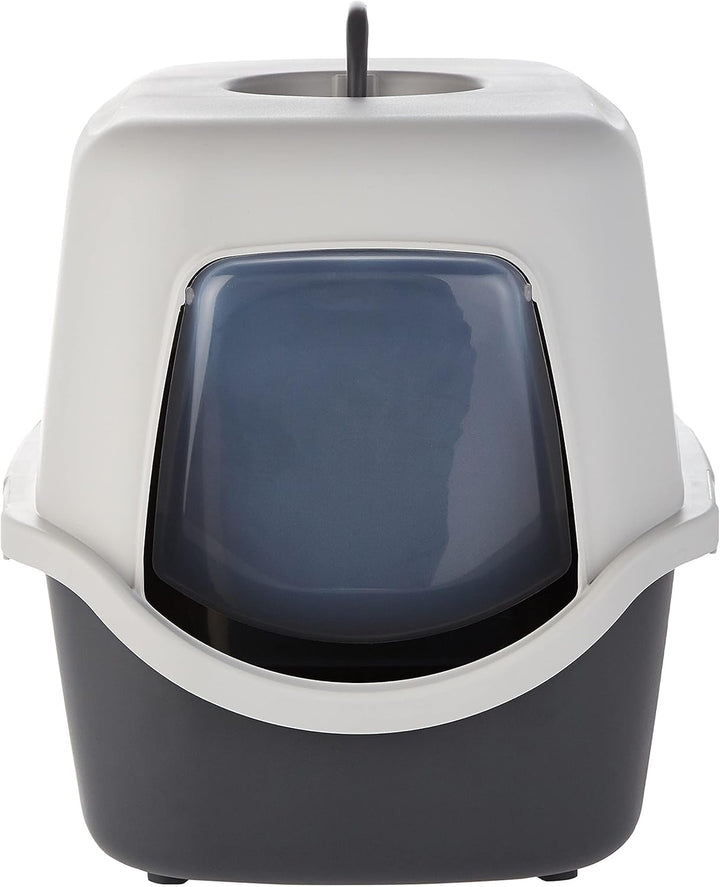 TRIXIE Katzentoilette Vico, mit Haube, 40 × 40 × 56 cm, dunkelgrau/hellgrau dunkelgrau/hellgrau 40 ×