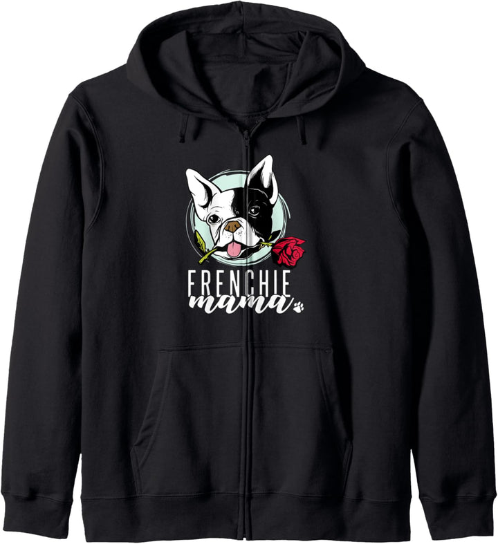 FRENCHIE MAMA Pfotenabdruck Französische Bulldogge Meme Kapuzenjacke