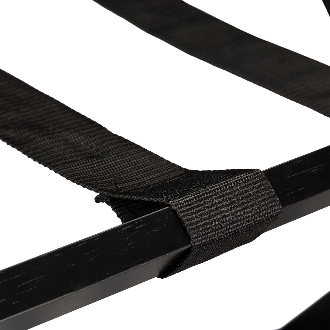 Relaxdays Kofferständer, klappbar, Bambus, HxBxT: 59 x 68 x 40 cm, Gepäckständer mit Ablage, Koffera