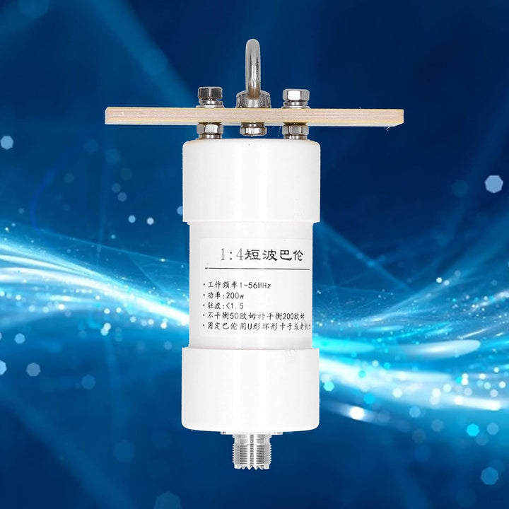 Eujgoov 1:4 Balun, 200W 50Ω-200Ω ABS Material Geeignet 1-56MHz für Winton Kurzwellenantenne