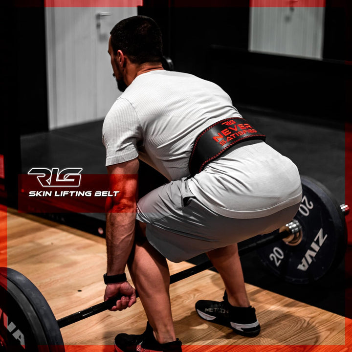 RL Grips - Ledergürtel für Gewichtheben – Lendenwirbelstütze für Muskeltraining – Powerlifting Gürte