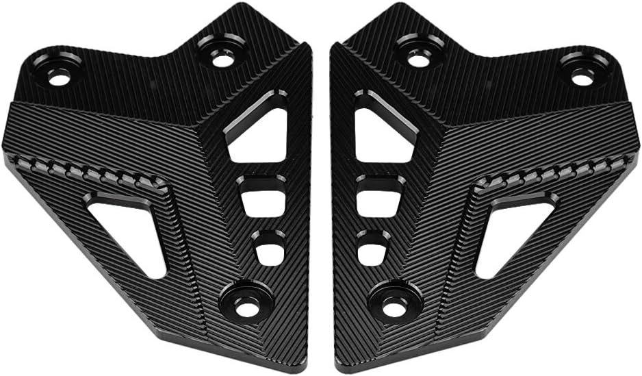 Motorrad Fussstütze Fussrastenschutz, Fersenschutzabdeckung für Kawasaki Z900 2017-(Schwarz)