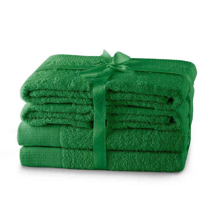 AmeliaHome Handtuch Set Grün 4 Handtücher 50x100 cm und 2 Duschtücher 70x140 cm 100% Baumwolle Quali