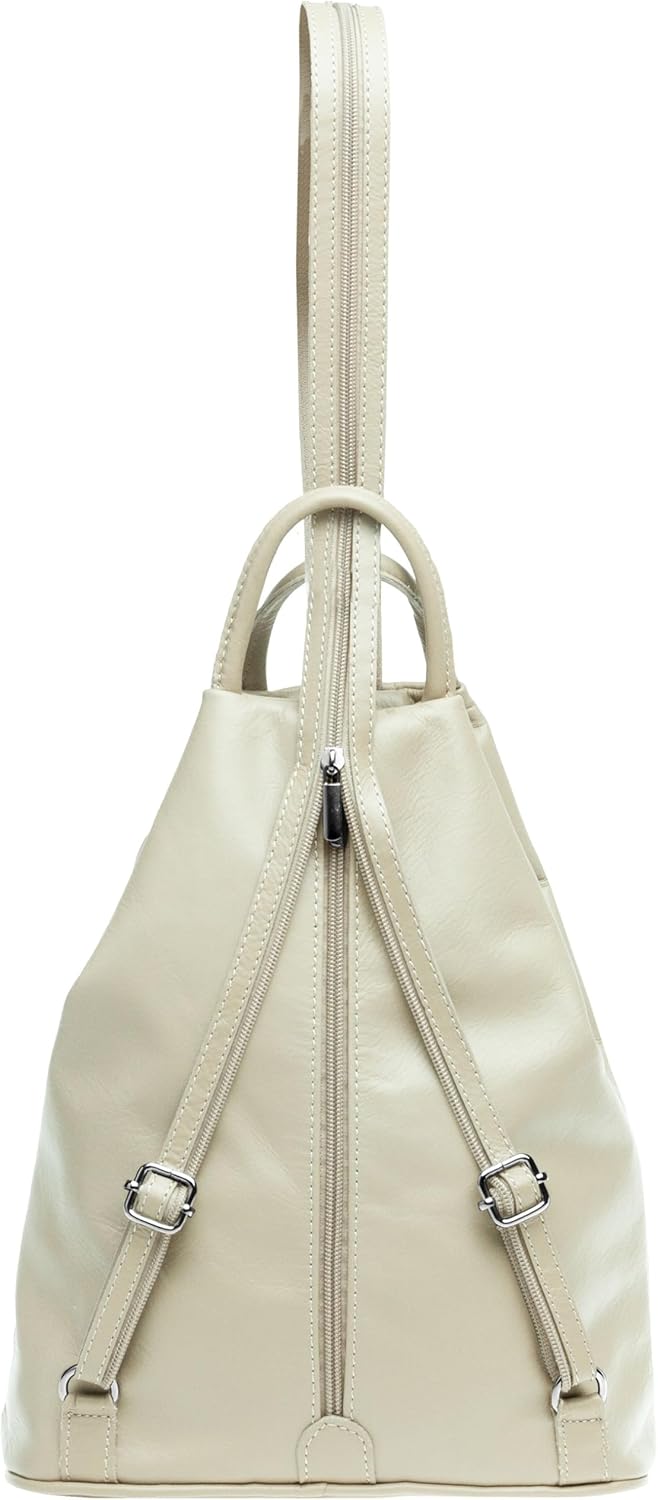 TL782 2 in 1 Leder Rucksack Handtasche, Beige