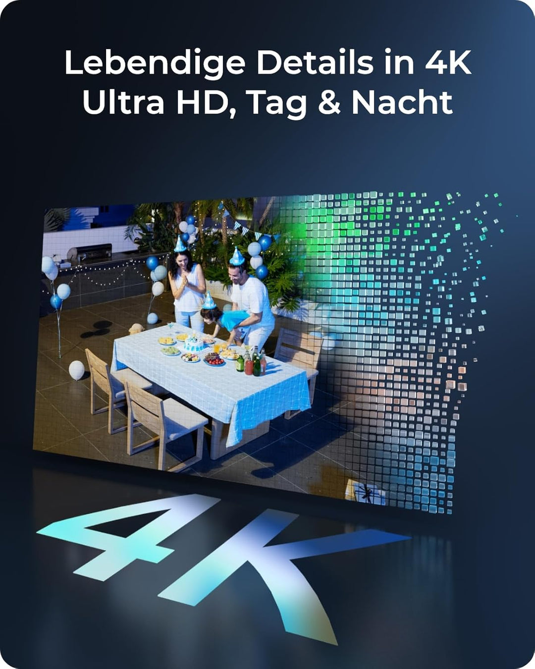 Reolink 4K PT Solar Überwachungskamera Aussen Set Outdoor Akku mit Home Hub, 360° Schwenkbare, Farbn