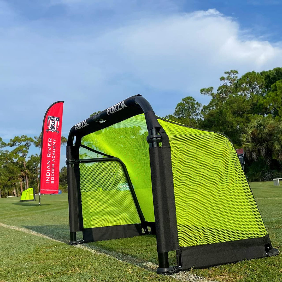 FORZA POD Tor | Pro Alu50 Tragbares Pop-Up-Trainingstor mit Netz und Tragetasche, Schnellaufbau | Le