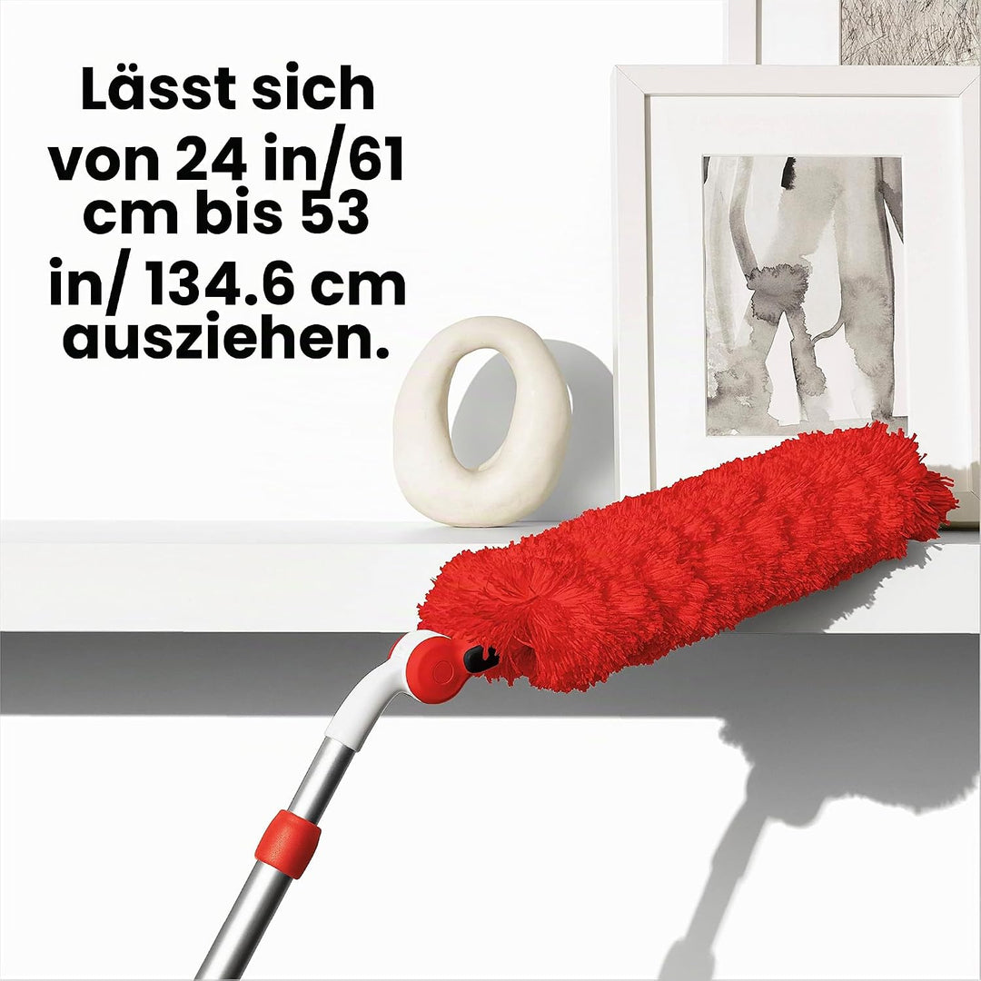 OXO Good Grips Mikrofaser-Staubwedel mit Teleskopstange 1-Pack Extendable Duster (Pack of 1), 1-Pack