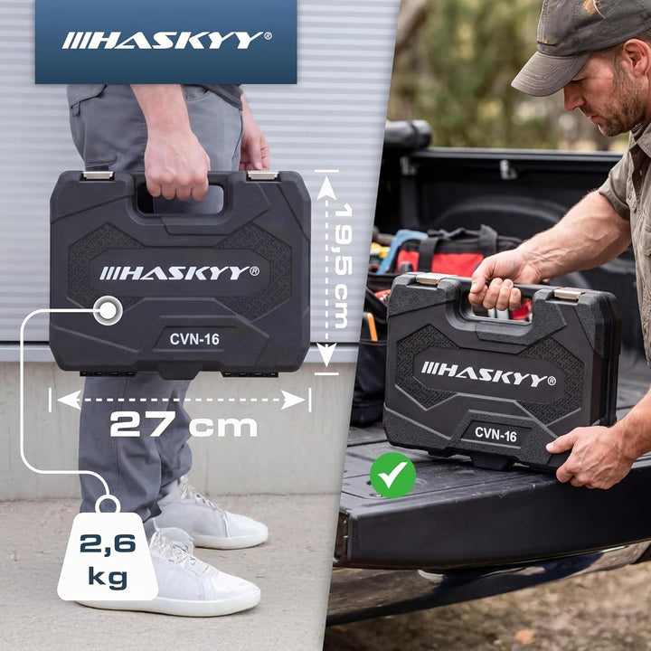 HASKYY® Vielzahn Nusskasten Nüsse Steckschlüssel 8-36mm Satz
