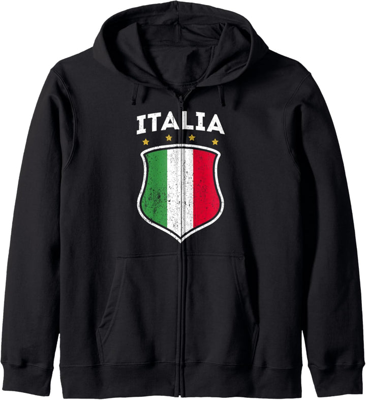 ITALIA Italienische Flagge Fussball Italien Fan Kapuzenjacke