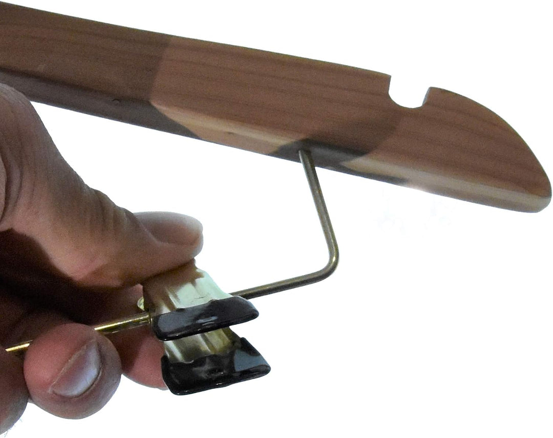Hagspiel Kleiderbügel aus Holz, mit Metallsteg Zedernholz, Zedernkleiderbügel, Mottenschutz, Motten