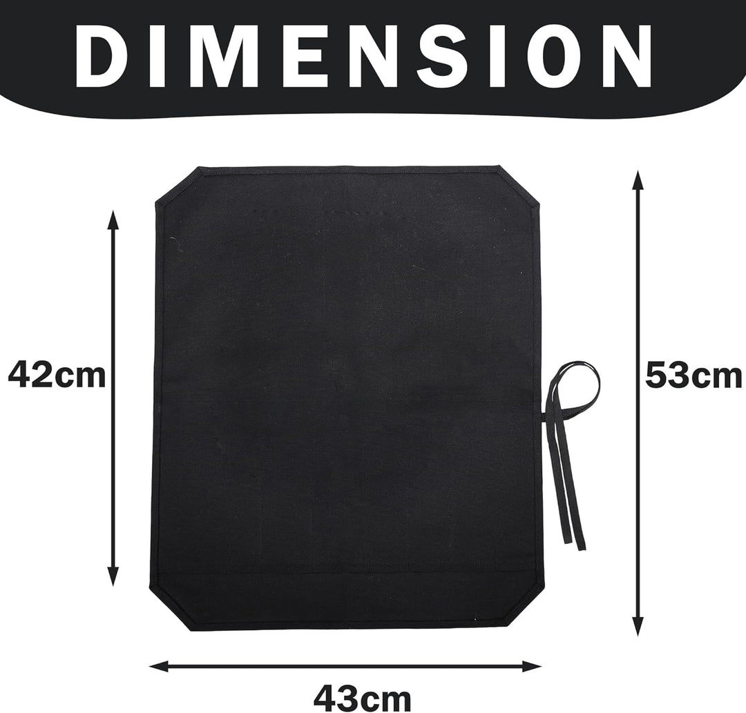 Kaaltisy Gewachstes Canvas-Messer-Rolltasche, Aufbewahrungstasche für Küchenmesser, wasserdichte Mes