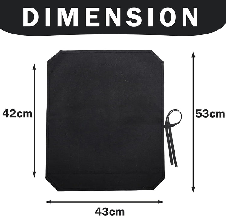 Kaaltisy Gewachstes Canvas-Messer-Rolltasche, Aufbewahrungstasche für Küchenmesser, wasserdichte Mes
