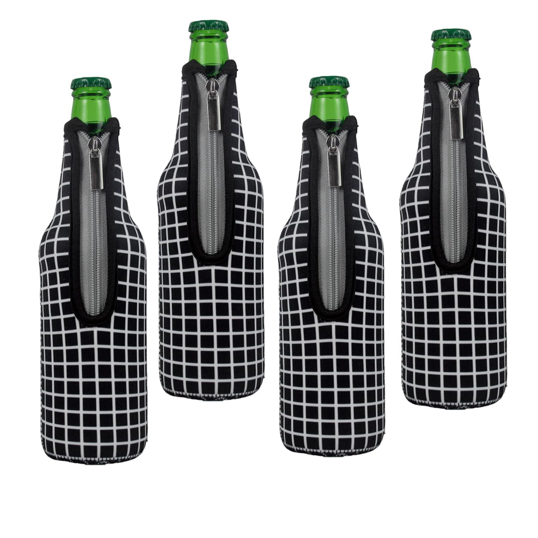 Bierflaschenkühler mit Reissverschluss, 500 ml, isoliertes Neopren, Bierflaschenhülle, Tragetasche f