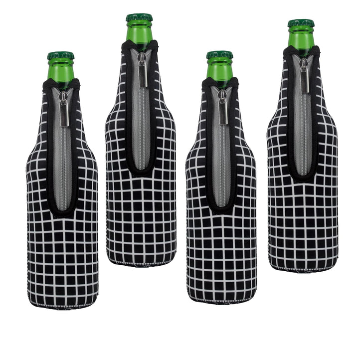 Bierflaschenkühler mit Reissverschluss, 500 ml, isoliertes Neopren, Bierflaschenhülle, Tragetasche f
