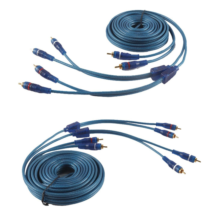 4-Kanal-Cinch-Auto-Audio-Verbindungskabel, 2-auf-4-Kanal-Y-Splitter-Adapter, Twisted-Pair-Kabel, OFC