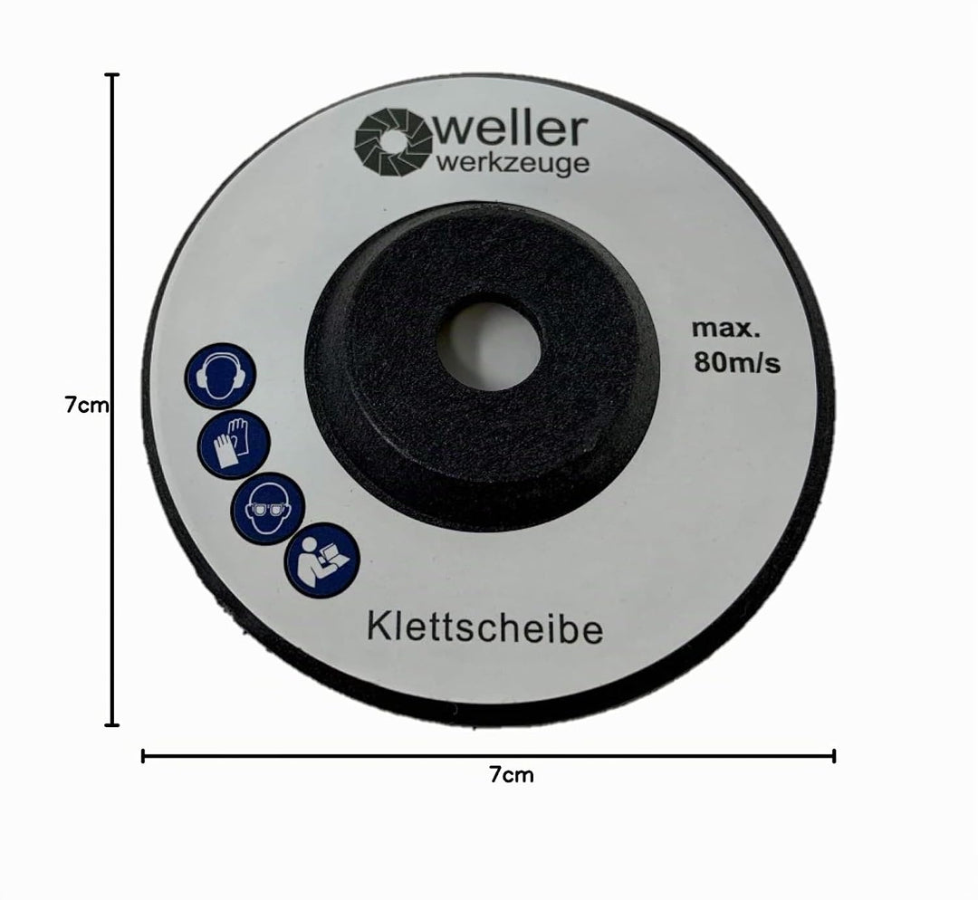 XXL Klettscheibe Schleifscheiben SET passend für Akku Winkelschleifer 10,8V 12V wie Bosch GWS Berner