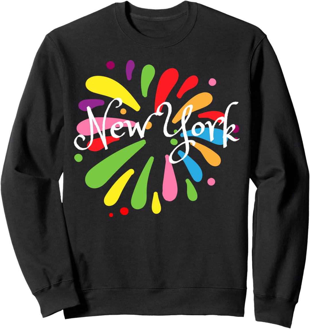 New York Souvenir buntes Festival-Design Sweatshirt