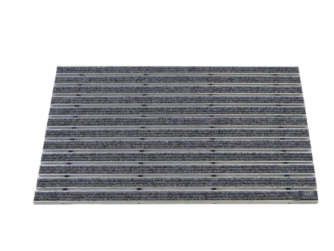 EMCO Eingangsmatte DIPLOMAT Rips hellgrau 22mm Fussmatte Schmutzfangmatte Fussabtreter Antirutschmat