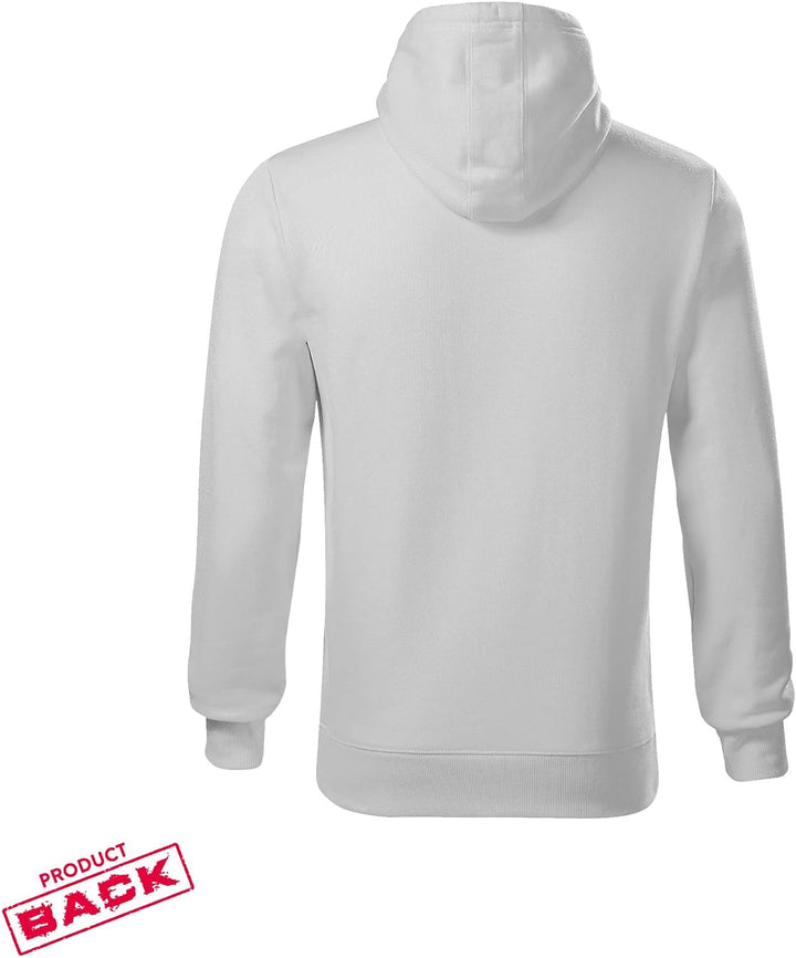 OwnDesigner Ähm nö Herren warm haltender Hoodie mit Kapuze modern geschnitten (Cape 464 3XL Weiss)