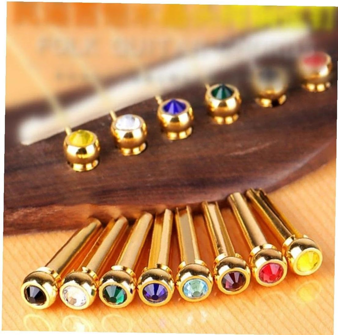 Guitar Bridge Pins 6pcs Messinggitarren -Strings Kegel Feste Stifte Schnurnagelstifte Für Folk Acous