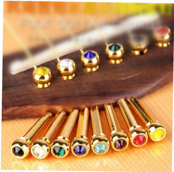Guitar Bridge Pins 6pcs Messinggitarren -Strings Kegel Feste Stifte Schnurnagelstifte Für Folk Acous