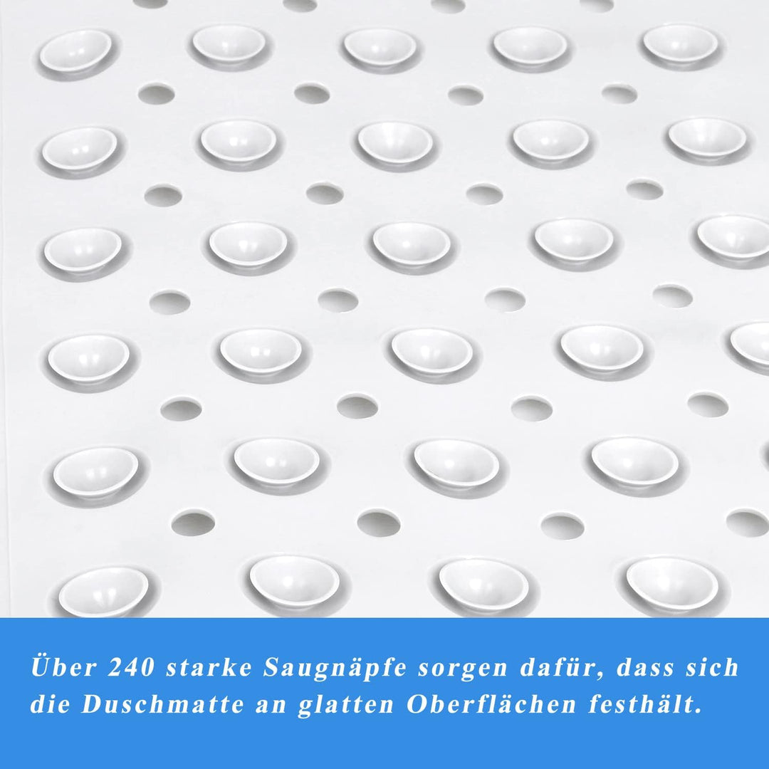 Duschmatte rutschfest 70x70 cm | Antirutschmatte Dusche BPA-frei | Duscheinlage Sicherheits Komfort