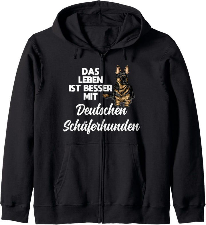Leben mit Deutschen Schäferhunden Deutscher Schäferhund Hund Kapuzenjacke