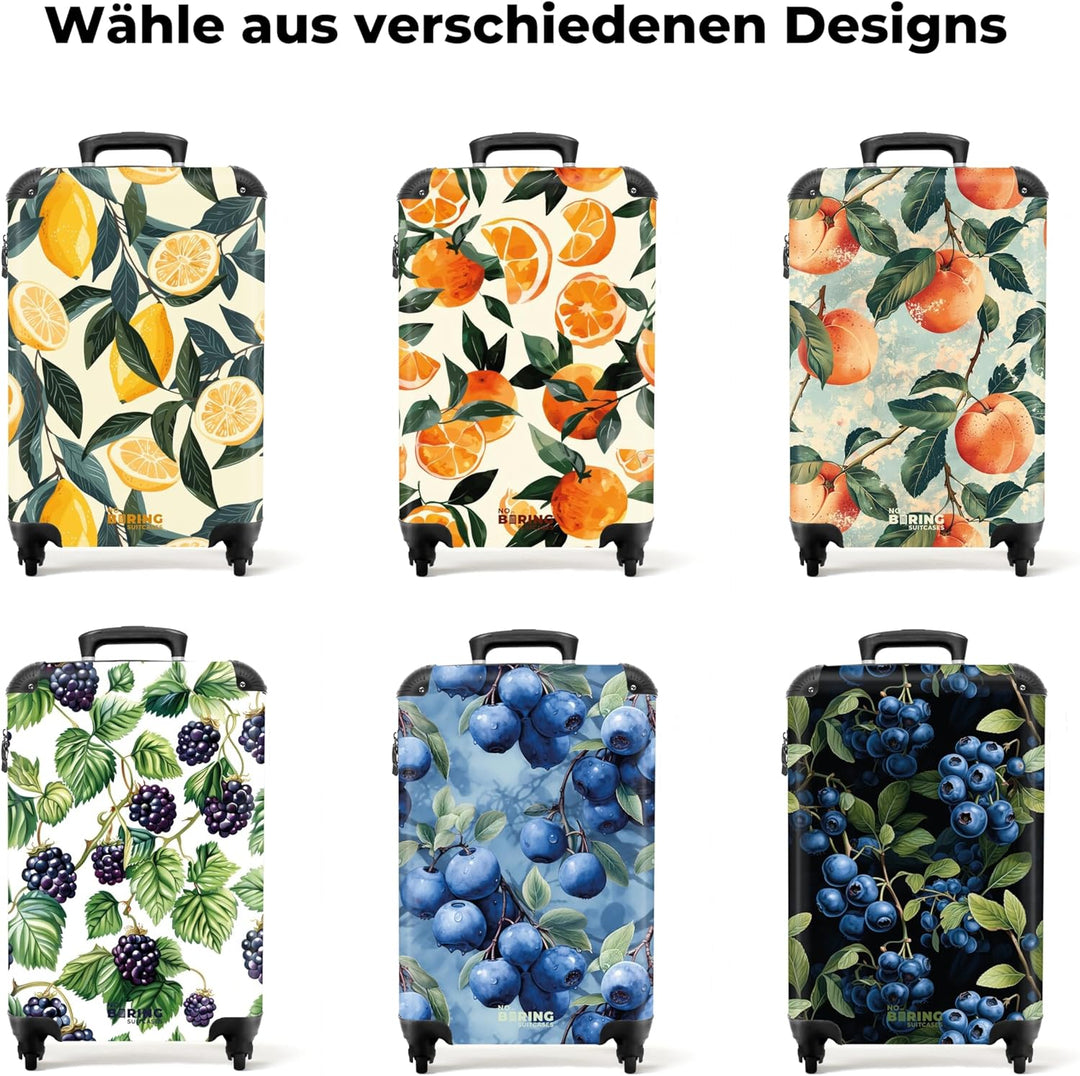 Handgepäck Koffer 55x40x20 Personalisiert - Reisekoffer mit Rollen, Leichtgewicht Hartschalenkoffer,