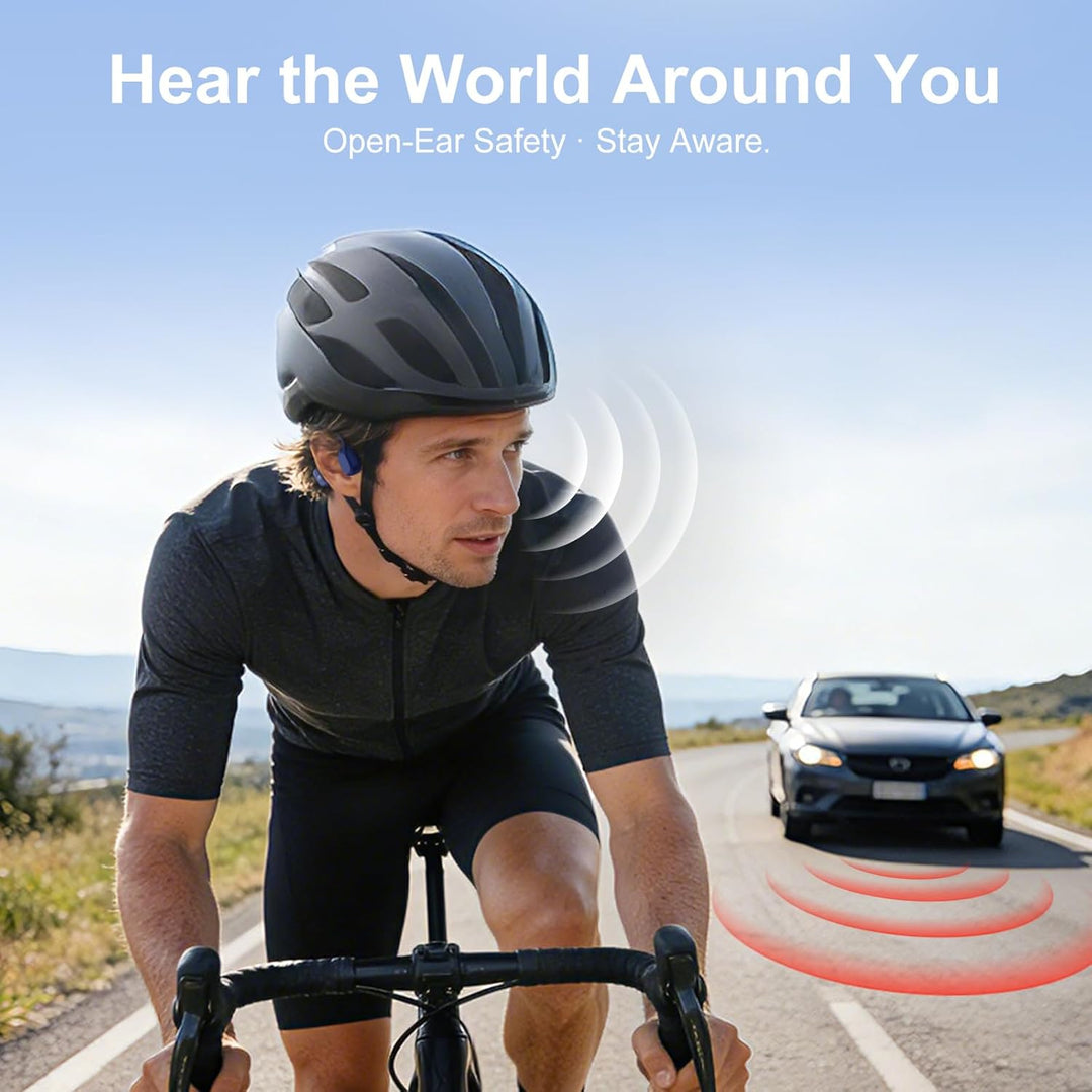 IFECCO knochenschall kopfhörer Bluetooth 6.0 für Radfahren | IP67 Wasserdicht Open-Ear Headphones wi