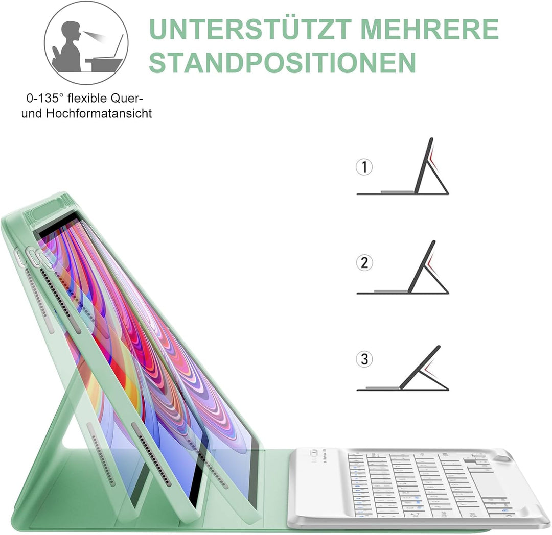 IVEOPPE Tastatur Hülle für Xiaomi Redmi Pad Pro 12,1 Zoll 2024, Bluetooth Magnetisch Abnehmbare Keyb