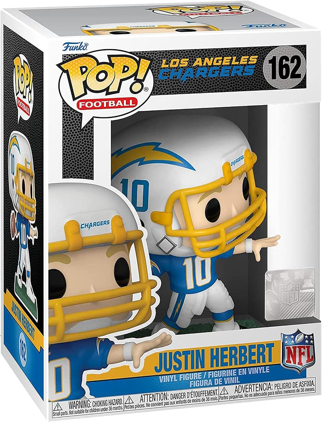 Funko Pop! NFL: Chargers - Justin Herbert - (Home Uniform) - Vinyl-Sammelfigur - Geschenkidee - Offi