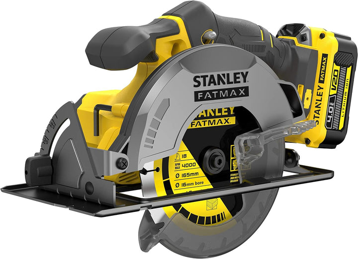 Stanley FatMax 18V Akku-Handkreissäge SFMCS500M2K (4.0 Ah, werkzeuglose Schnitttiefen- und Winkelein