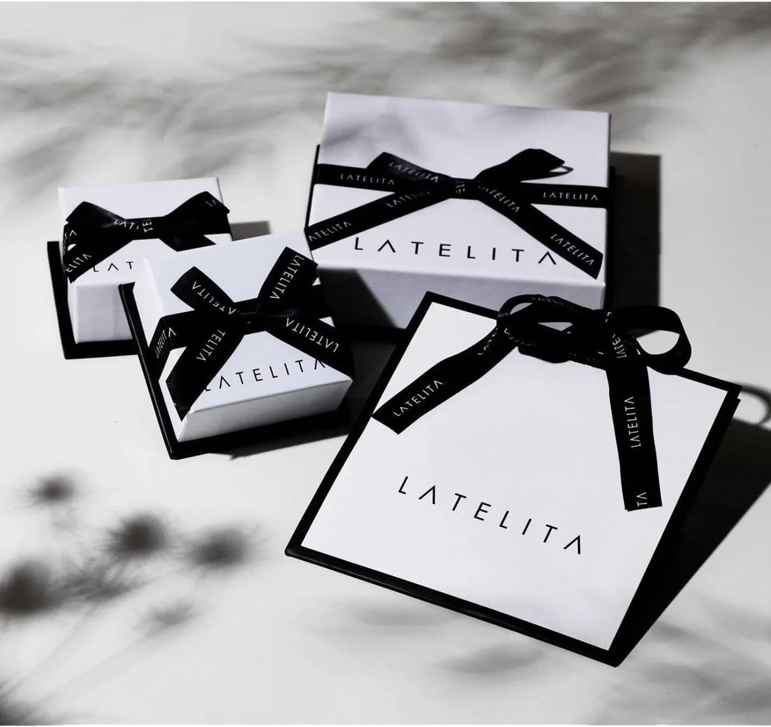 Latelita VALENCIA STATEMENT TROPFENOHRRING SAPHIR BLAU CZ GOLD