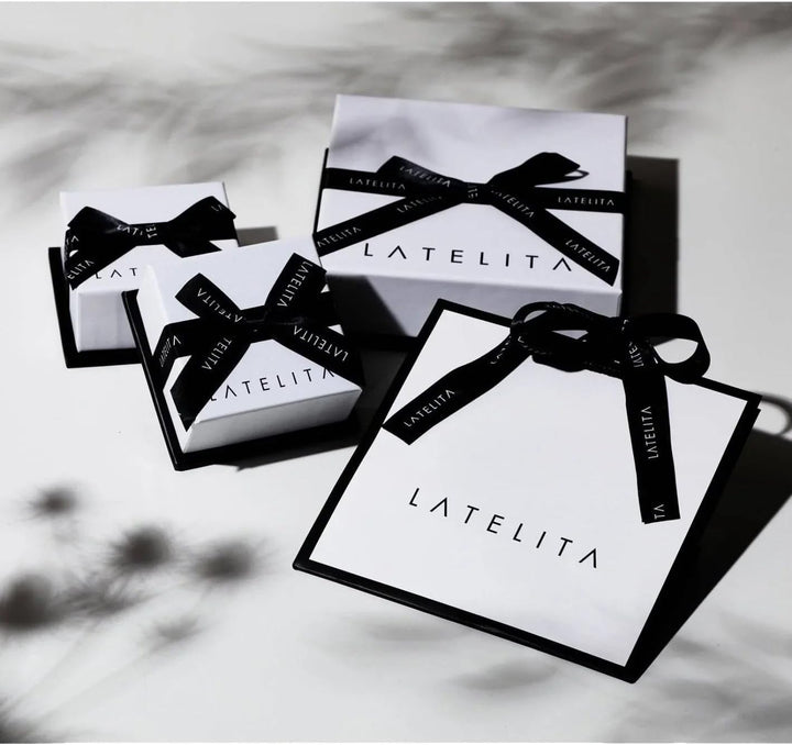Latelita VALENCIA STATEMENT TROPFENOHRRING SAPHIR BLAU CZ GOLD