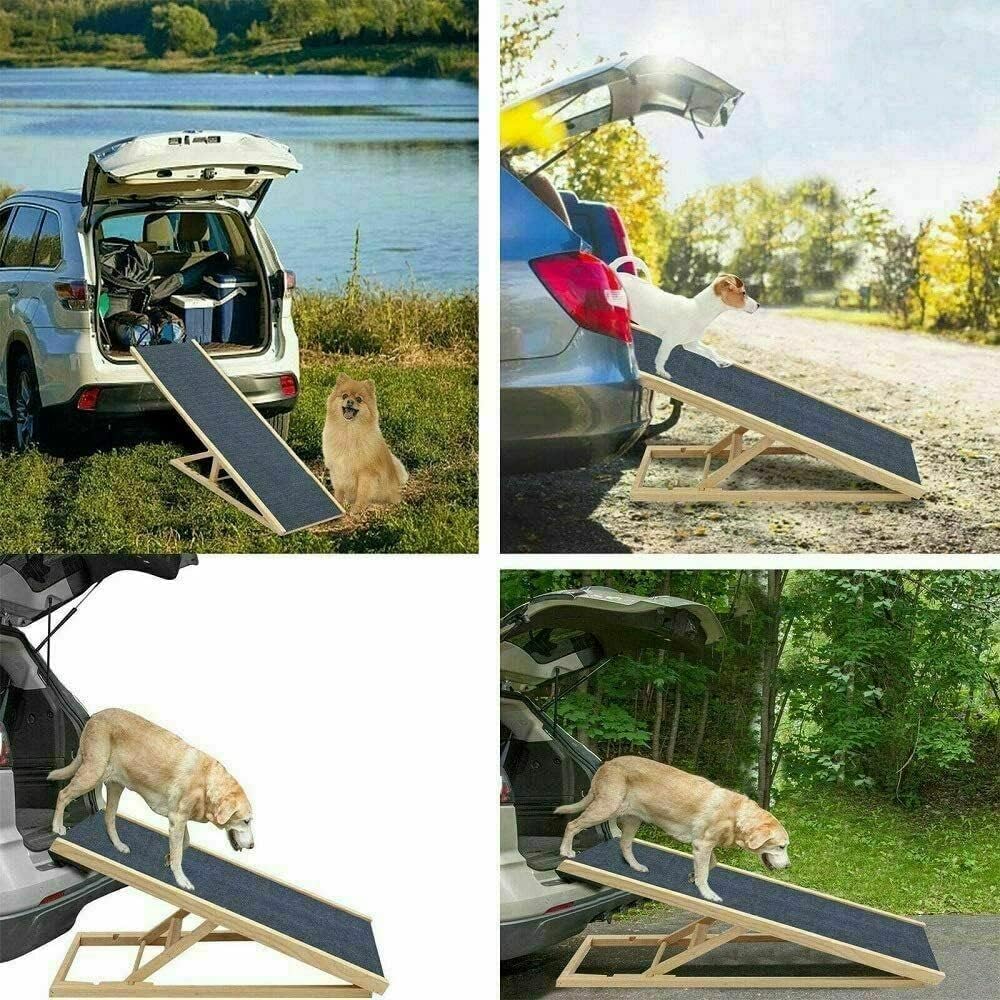 Hunderampe Katzen Rampe Hundetreppe für AutoBett Oder Sofa, Hund Haustier Rampe, Anti-rutsch, 4-Stuf