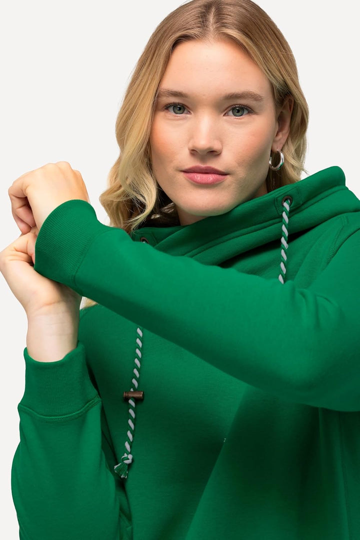 Ulla Popken Damen Grosse Grössen, Sweatshirt Sweatshirt (1er Pack) 46-48 Smaragdgrün, 46-48 Smaragdg