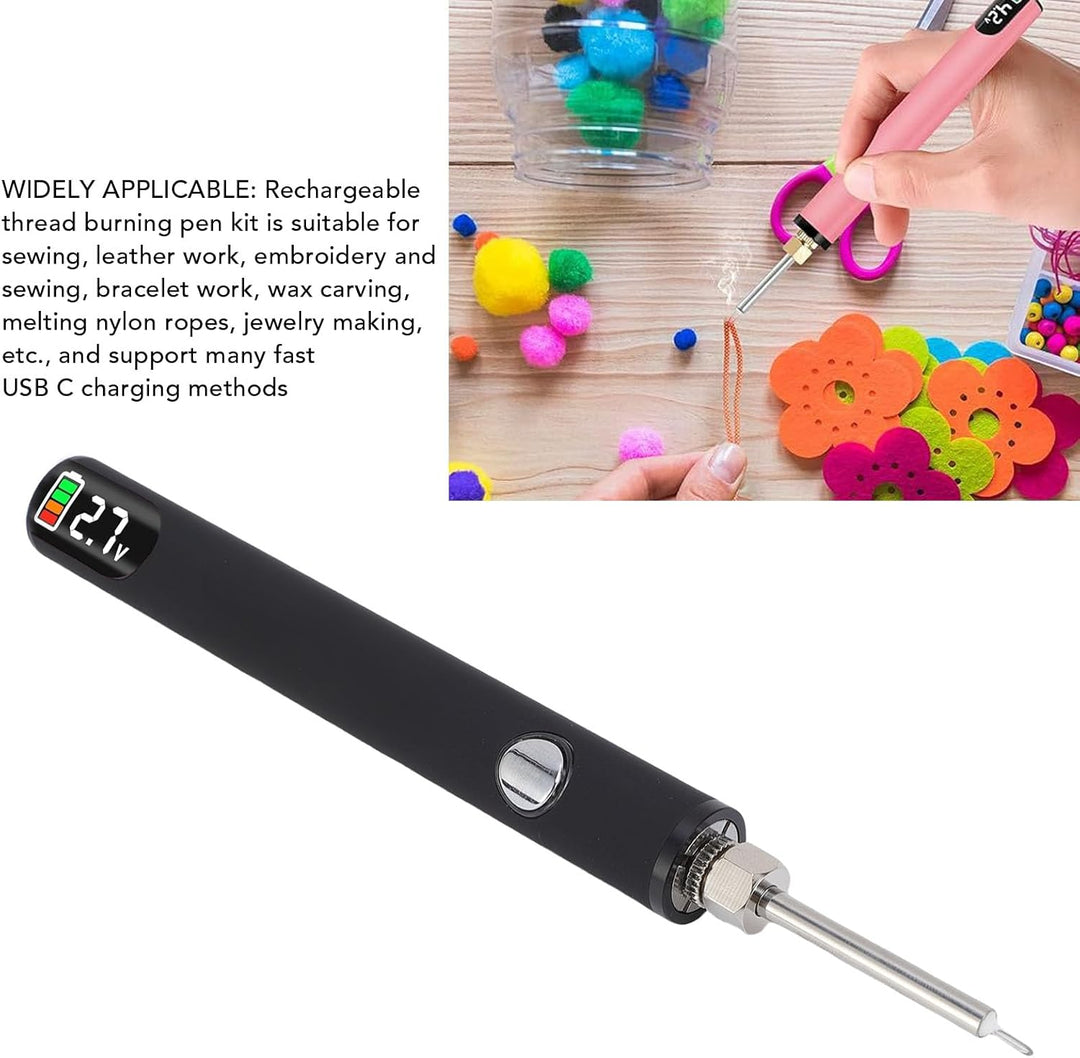 Wiederaufladbares Fadenbrenner -Kit für Schmuckherstellung, Digitales Faden -Zapper -Werkzeug mit Er