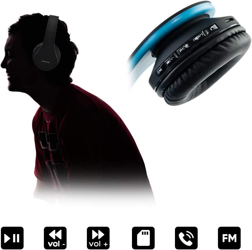 PowerLocus P1 Bluetooth Kopfhörer Kabellos, Wireless 5.0 Bluetooth Kopfhörer Over-Ear, Over Ear Kopf