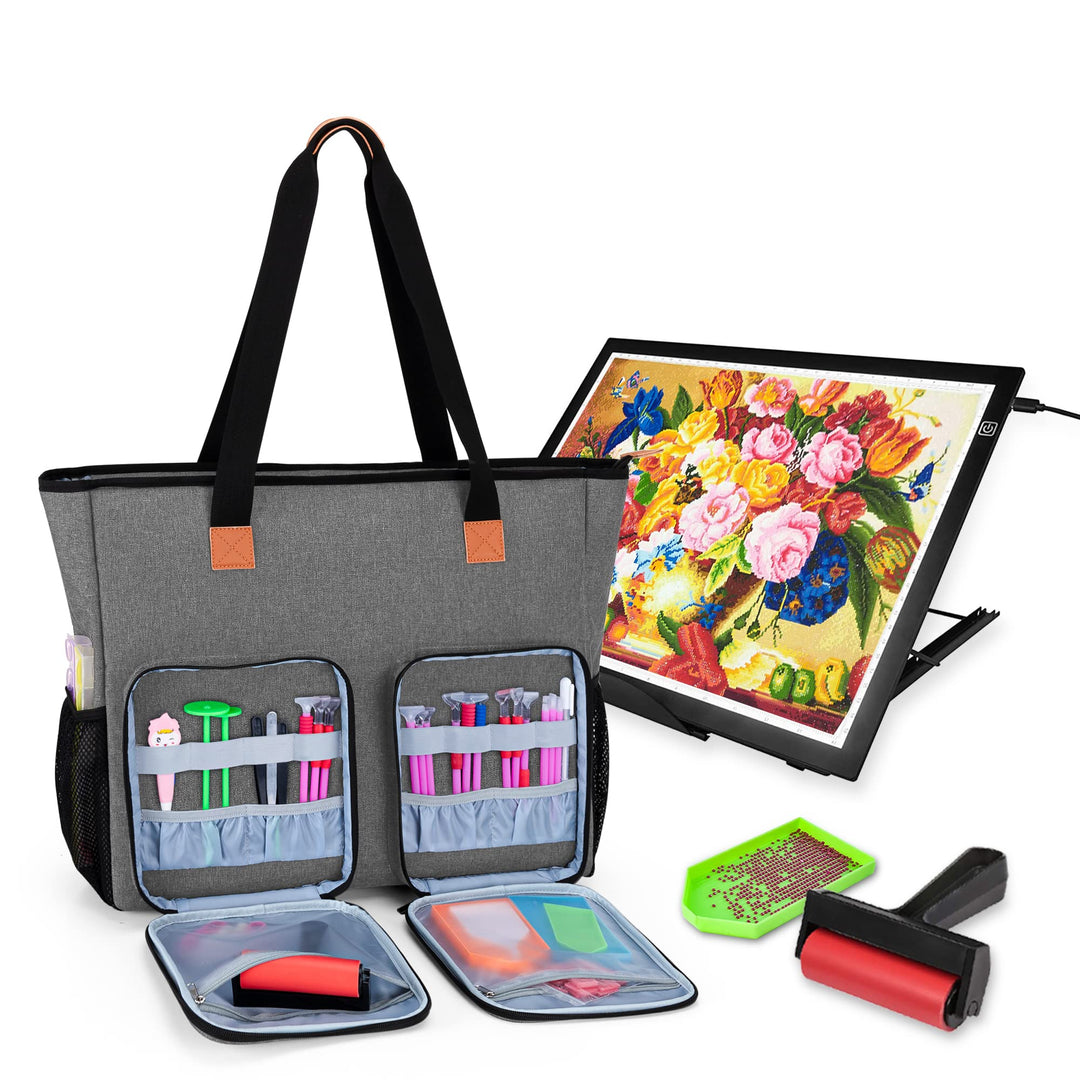 Luxja Diamond Painting Tragetasche, Malerei Aufbewahrungstasche für Licht Pad A3 LED, Leuchtkästen T