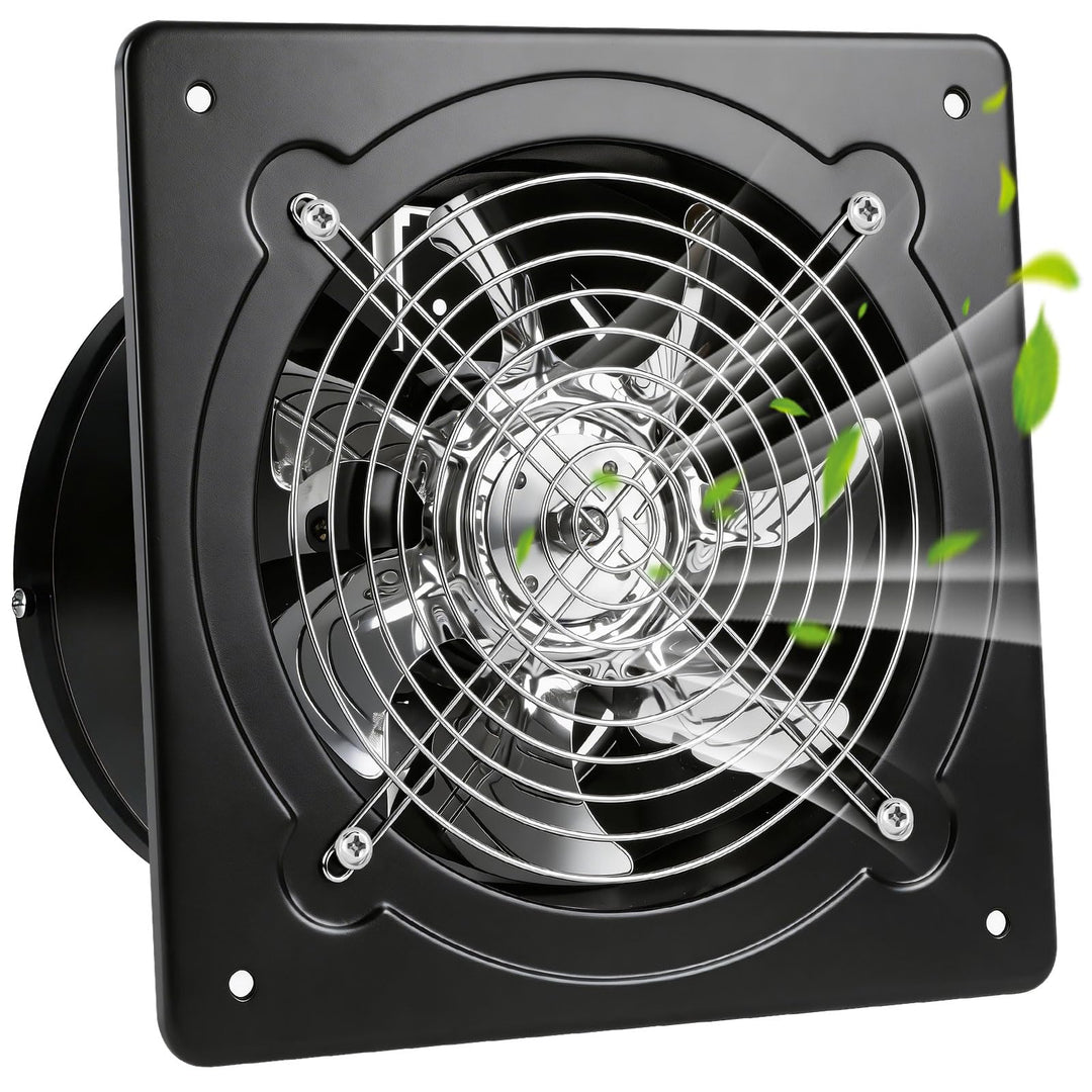 200mm Abluftventilator 1050m³/h, badlüfter 200mm mit Rücklaufklappe, Rauchabzug Wandventilator Abluf