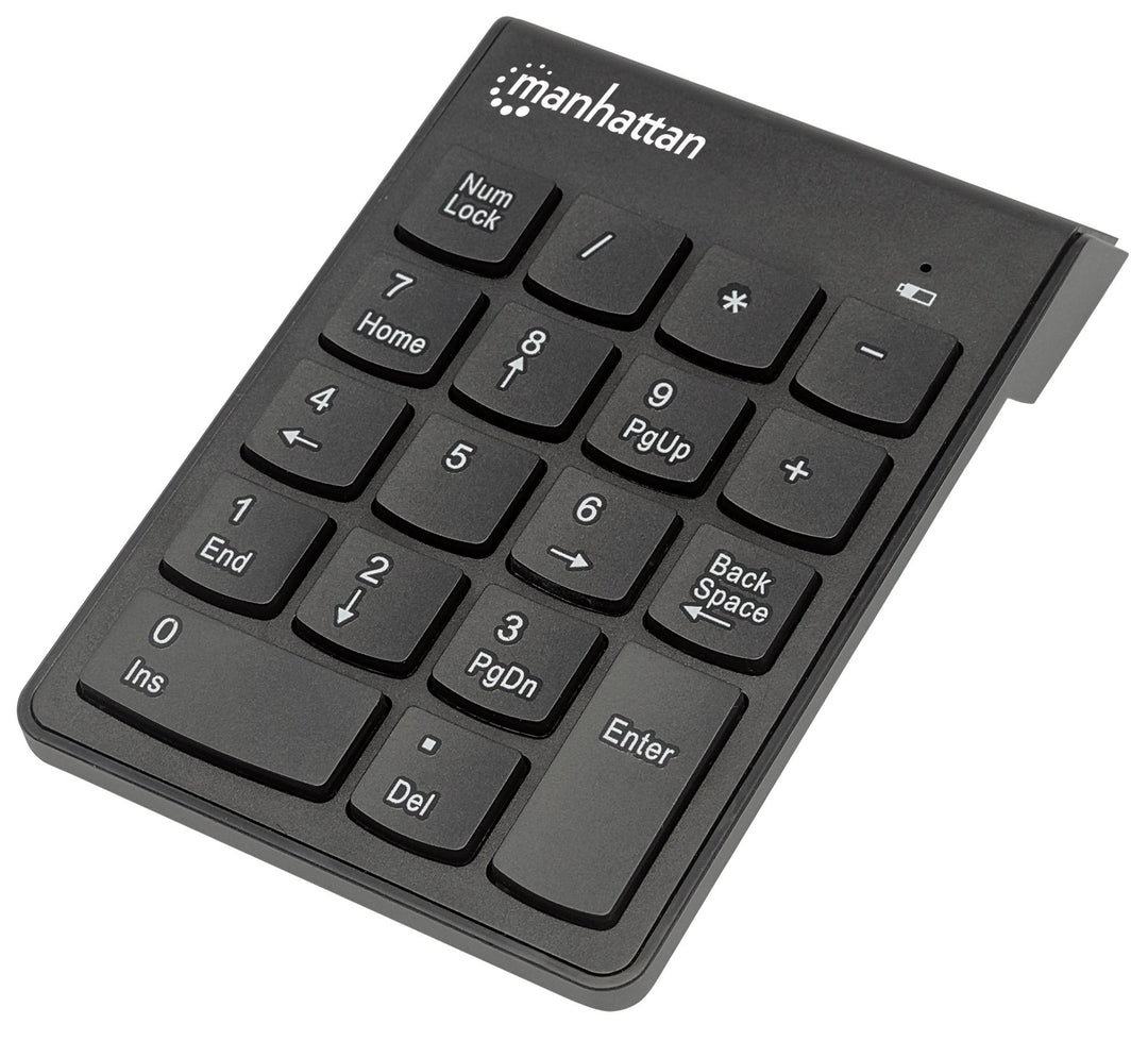Manhattan Kabelloser USB-Nummernblock 18-Tasten schwarz, 178846, Kabellos