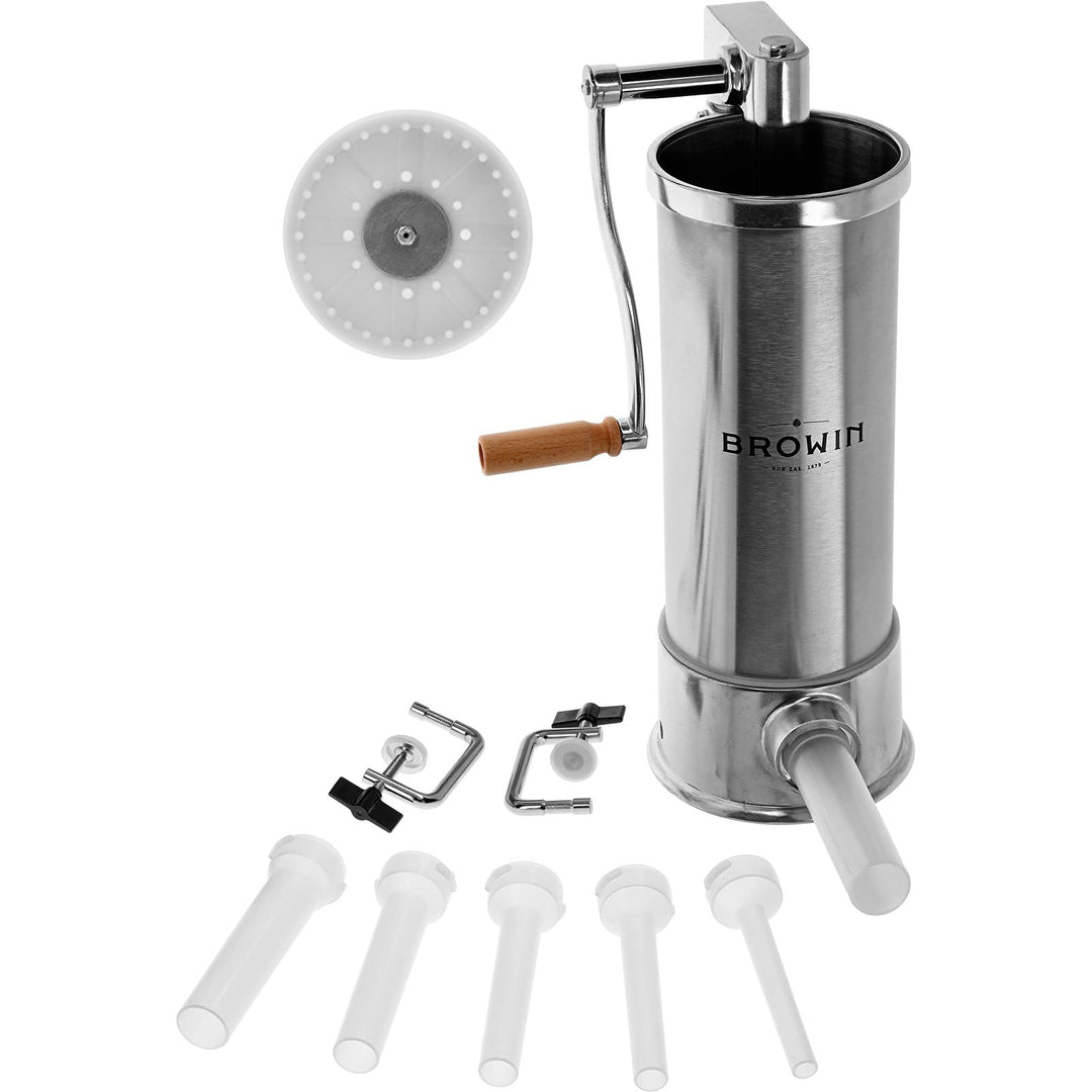 BROWIN® Manuell Wurstfüller aus Edelstahl 311006 | 5 kg vertikale Wurstmaschine | Wurstfüllmaschine