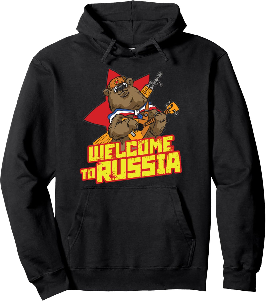 Welcome To Russia | Russischer Bär Freundlicher Russen Humor Pullover Hoodie
