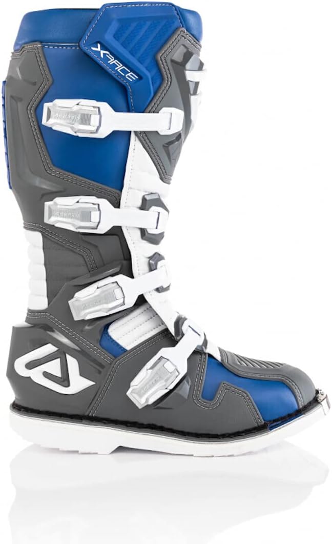 Acerbis Herren X-race Stiefel 46 EU Blau Grau, 46 EU Blau Grau
