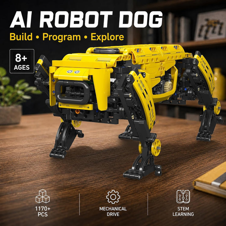 Mould King 15066 Technik Mechanischer Hund Bausteine, APP Fernbedienung Robot Dog Bausätze Spielzeug