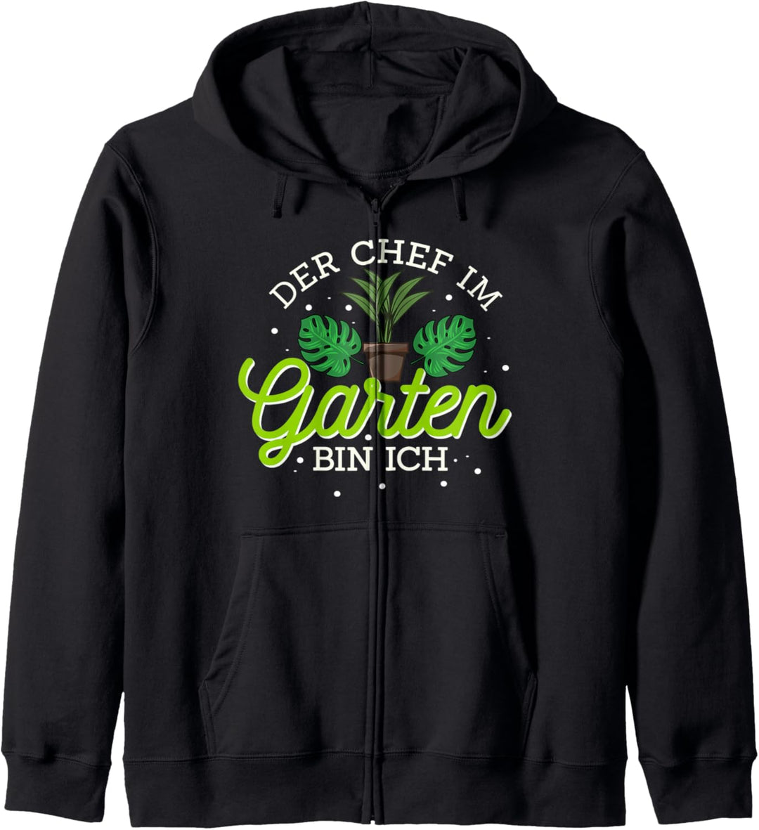 Der Chef im Garten bin ich, Lustiger Spruch, Gärtner Motiv Kapuzenjacke